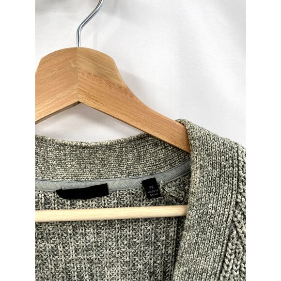 ATM Gray Chunky Knit Cardigan Sweater - Picture 2 of 4